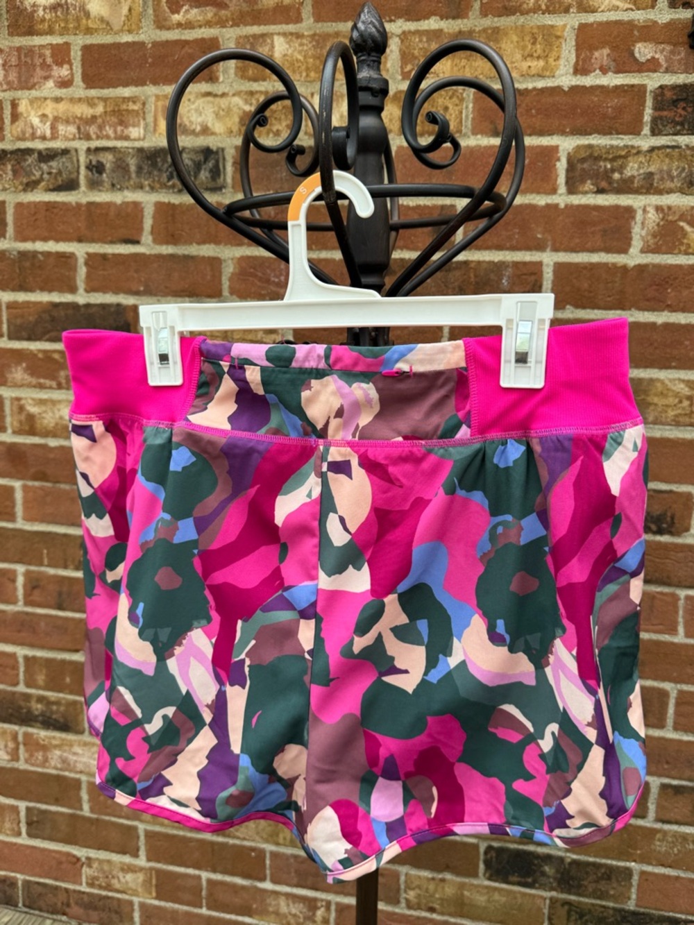 Reebok Women's Pink Multi Athletic Shorts